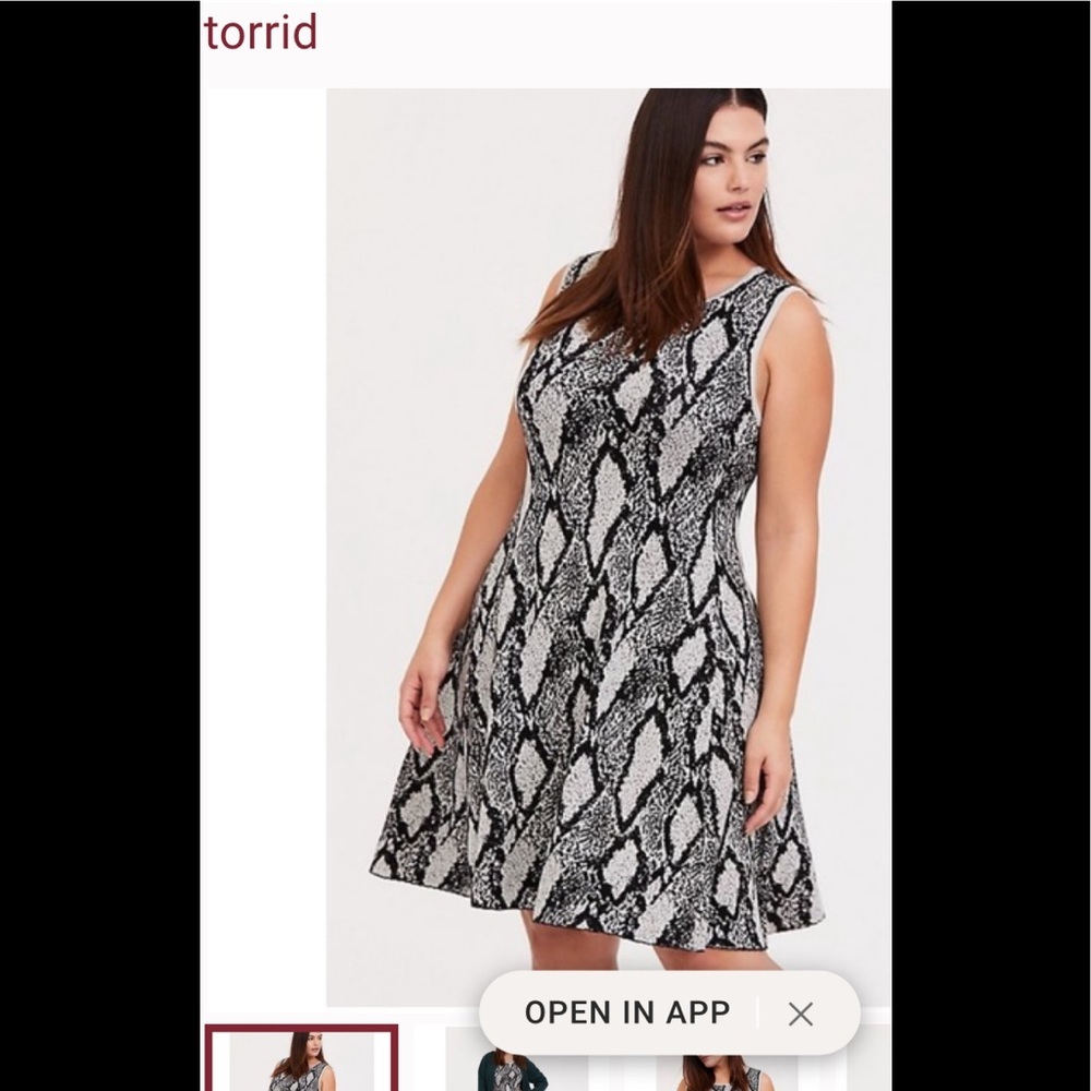 Torrid sweater dress snake prints dress size 2 plus size - Picture 3 of 13